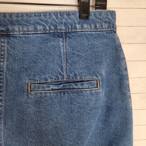 WE THE FREE FRONT POCKET BUTTON FRONT DENIM SKIRT, SZ 31 - Picture 9 of 13